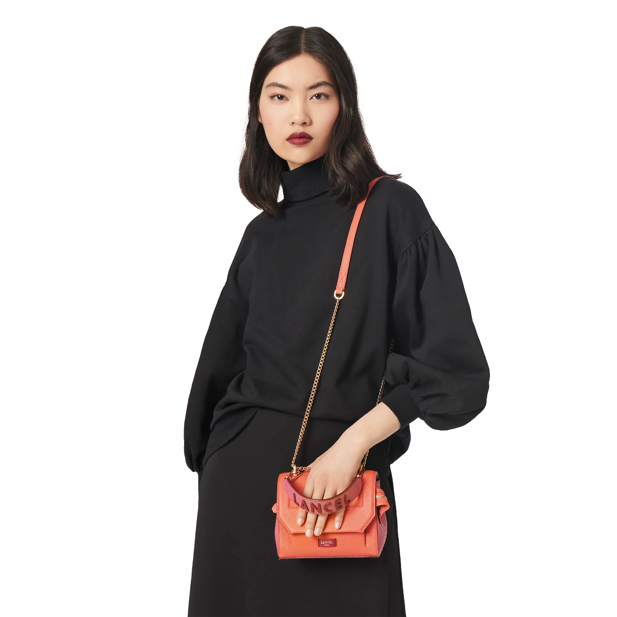 Sac rabat S Ninon de Lancel-MULTICO CERISE