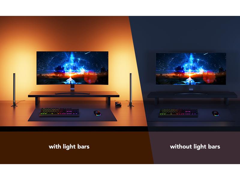 Govee Gaming Lichtbalken mit Smart Controller, RGBIC, Wi-Fi Smarte Lichtbalken