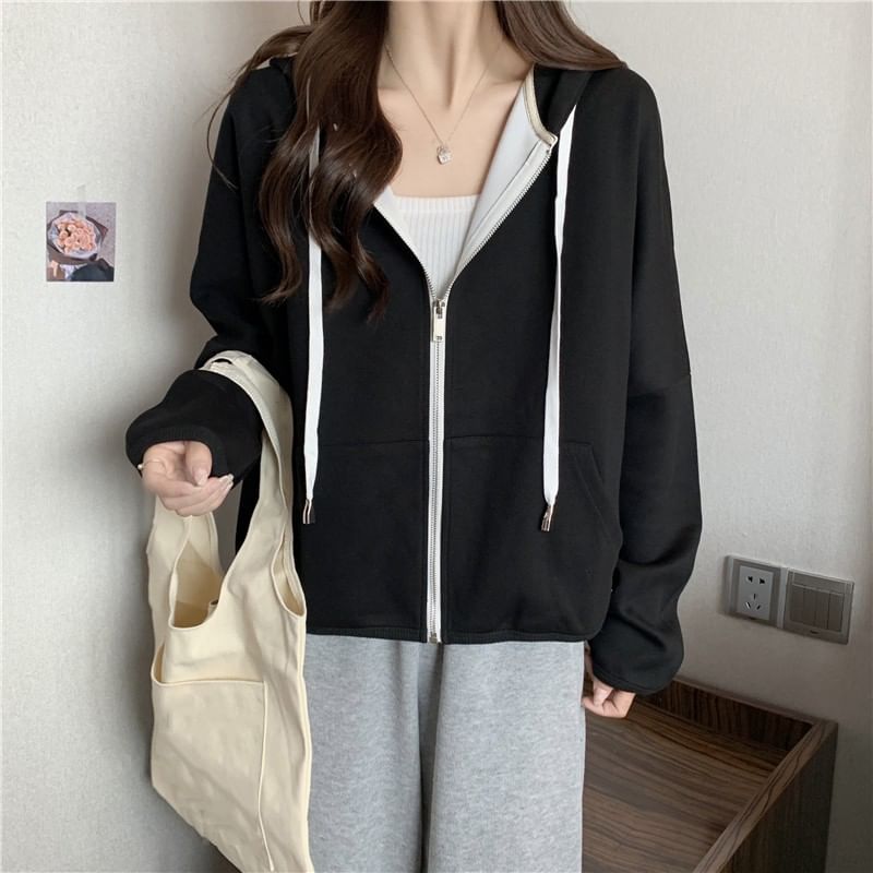 Iduna - Hoodie met trekkoord en rits
