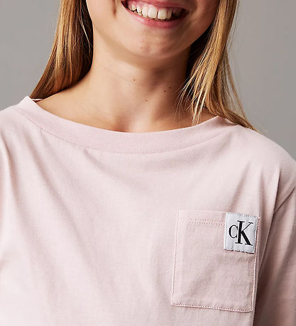 Calvin Klein Natt?j - Rosa/KoksGrå m. Logoer