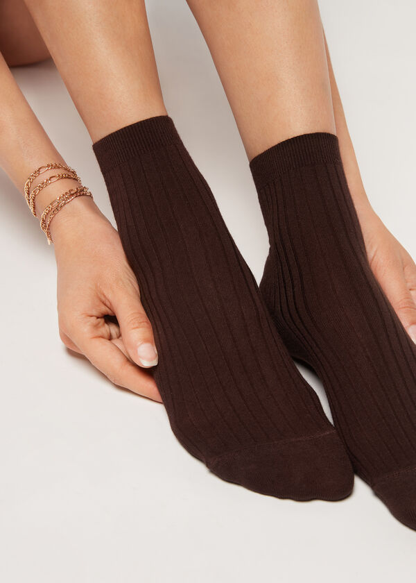 Meias curtas com cashmere