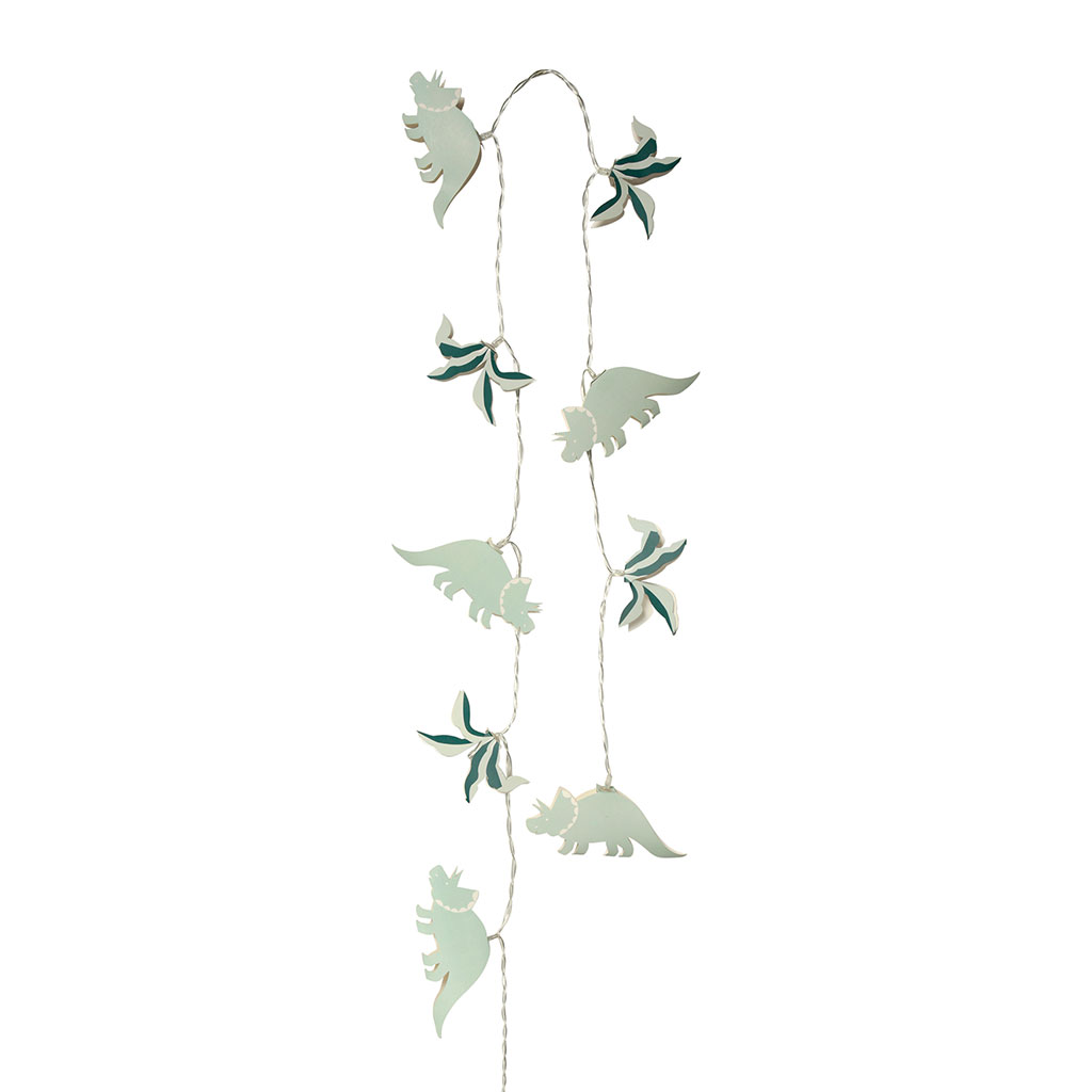 Guirlande lumineuse LED à piles dinosaures verts 165cm