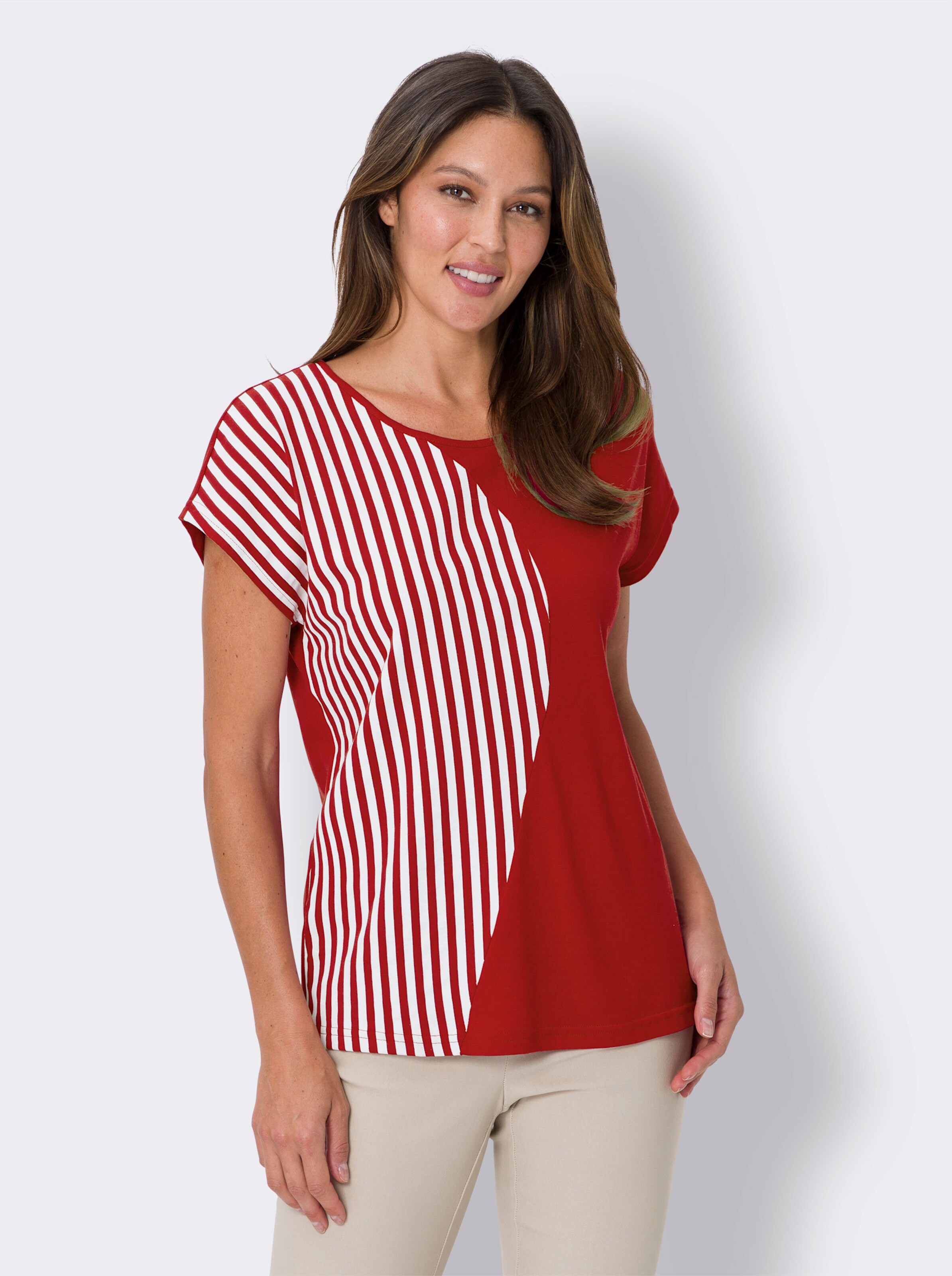 Streifenshirt aus reiner Baumwolle