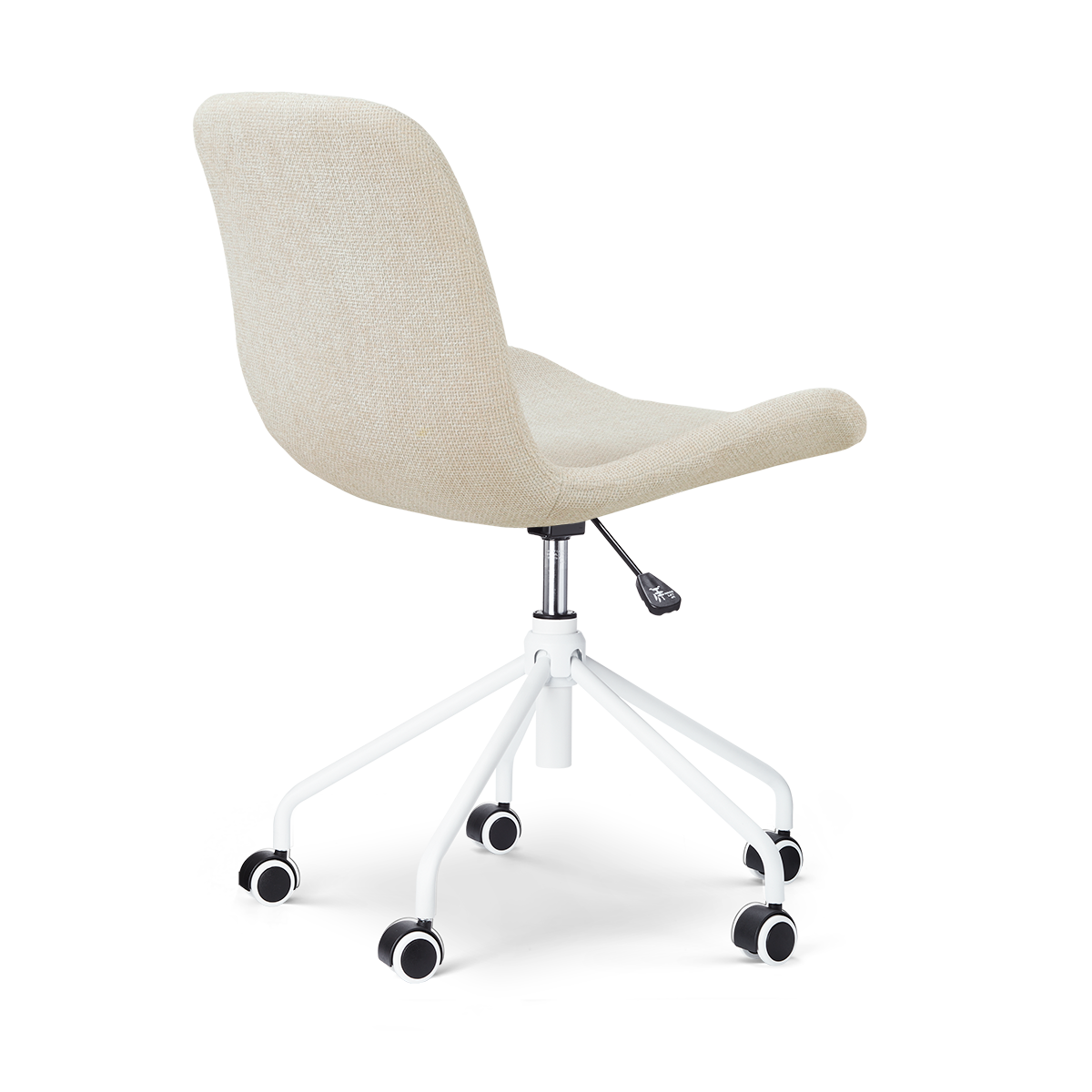 Bureaustoel Nout-Fé wit onderstel cottonbeige