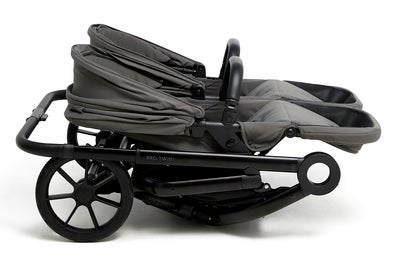 Beemoo Pro Twin 2 Søskenvogn, Mocha Grey