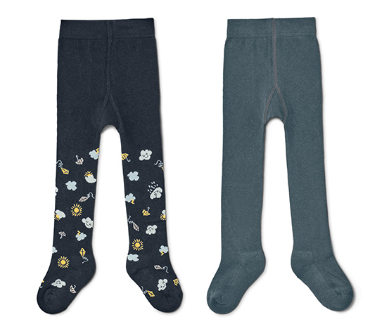 2 Kleinkind-Strumpfhosen, blau