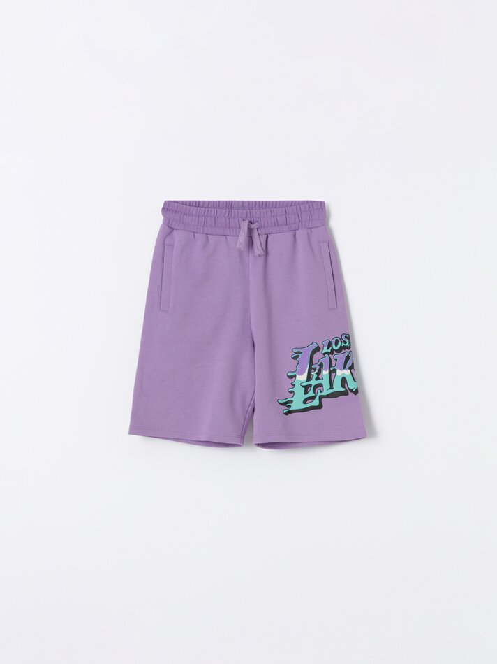 Bermuda de lã Los Angeles Lakers NBA - Roxo claro