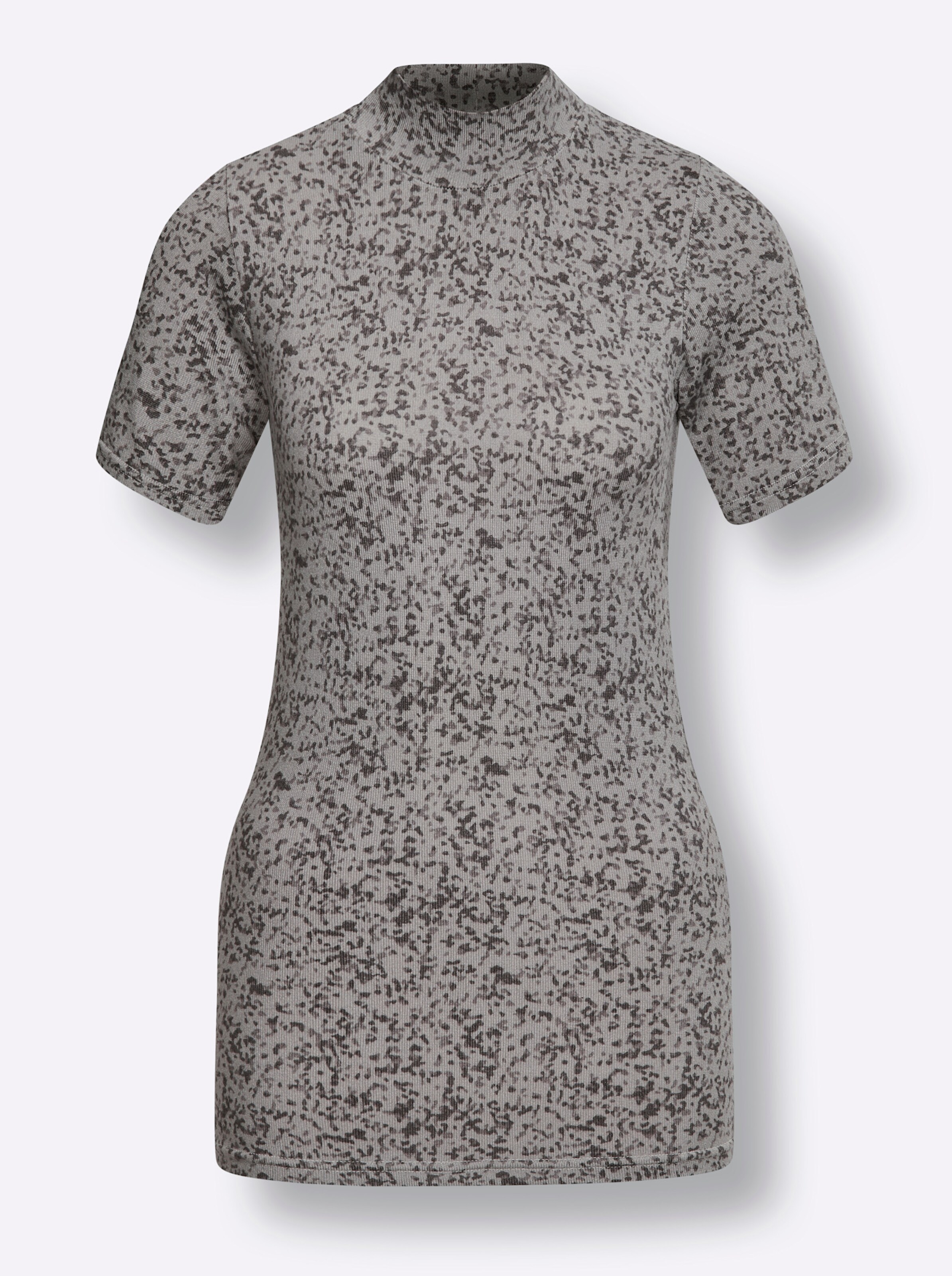 wäschepur Shirt in hellrosé-steingrau + anthrazit-meliert