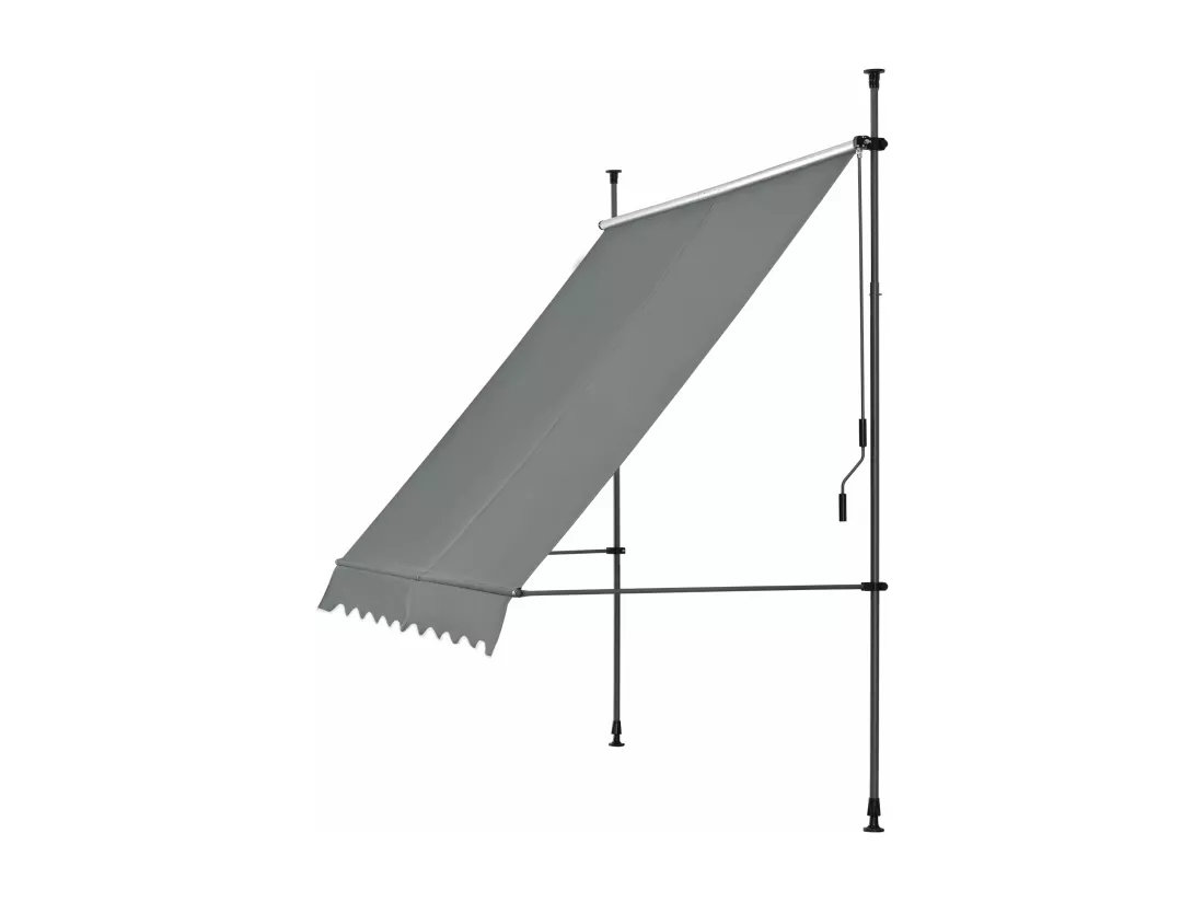 Store banne téléscopique acier grise 150 x 120 x 200 cm 03_0008315