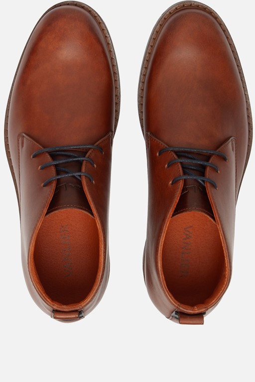 Van Lier Boston Veterschoenen cognac Leer