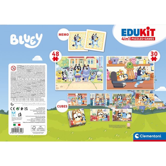 Bluey - Edukit - 4 in 1 Puzzles + Spiele
