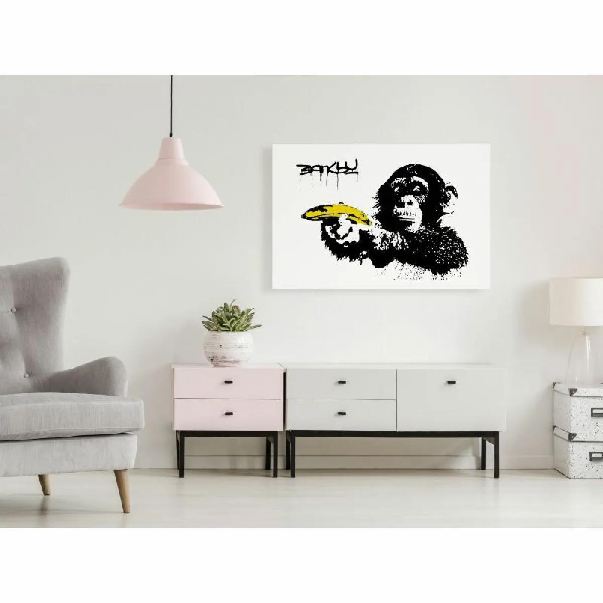Paris Prix Monkey with Banana - 80x120 cm