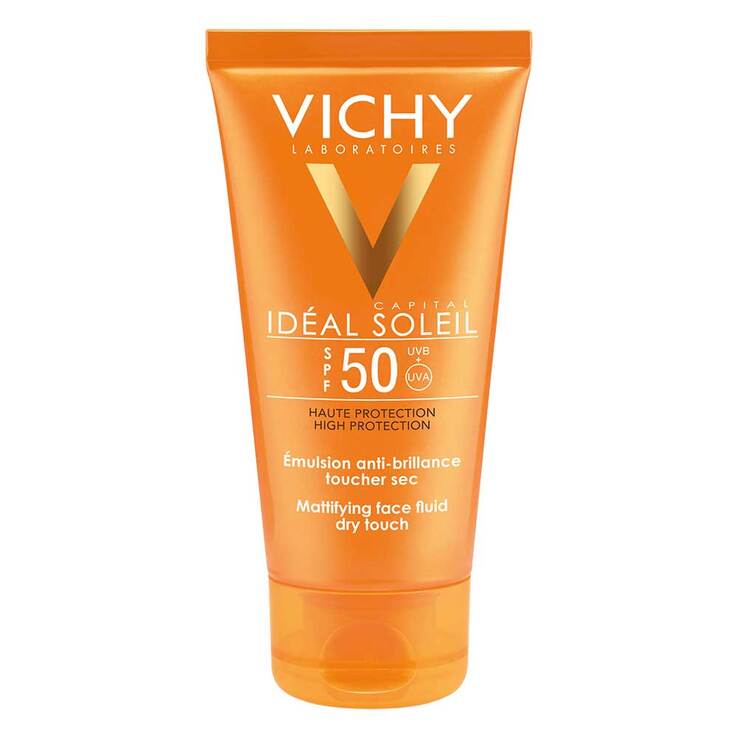 Vichy Idéal Soleil Mattierendes Sonnen-Fluid LSF 50+ für das Gesicht, 50 ml