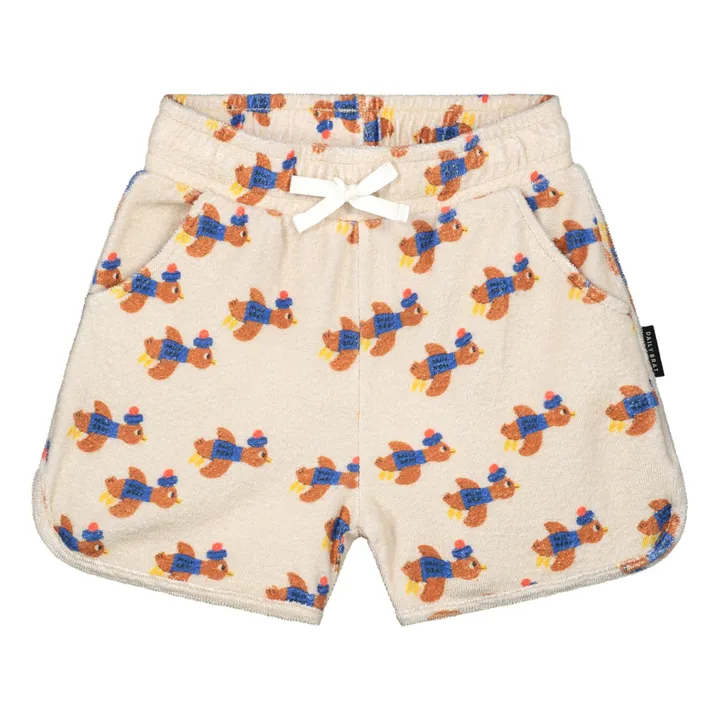 Daily Brat Short Oiseaux Eponge | Crème