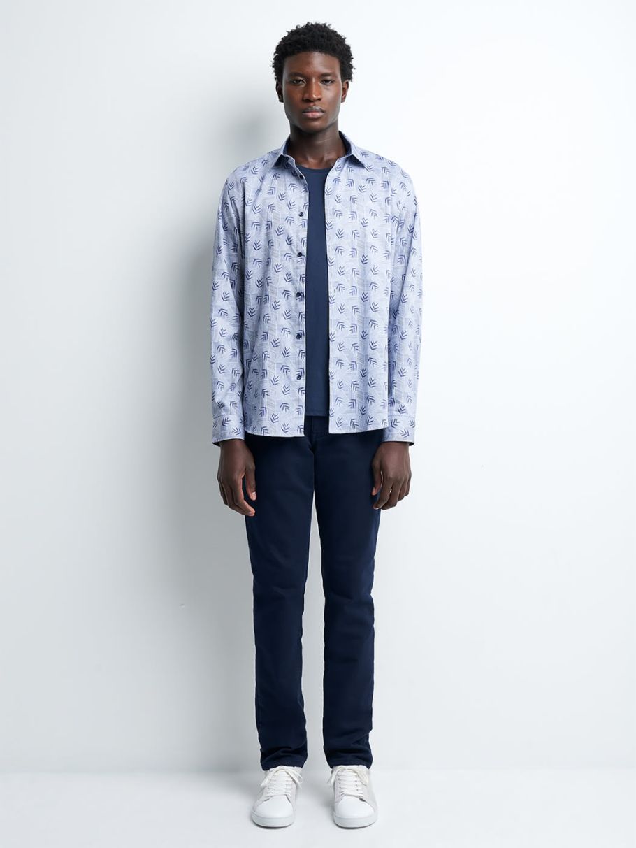 Chemise slim en satin végétale