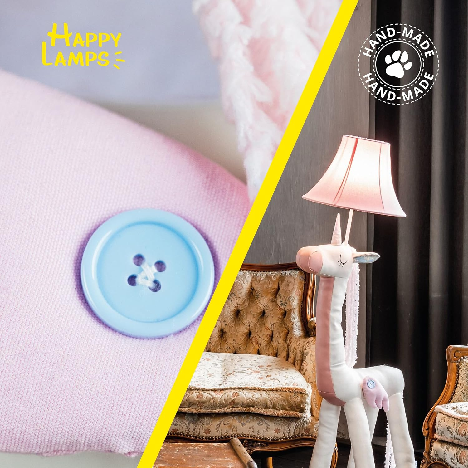 Design Stehleuchte LED Lampe Kinderzimmer Stofftier Deko Beleuchtung (HL10002) - Bonita das Einhorn
