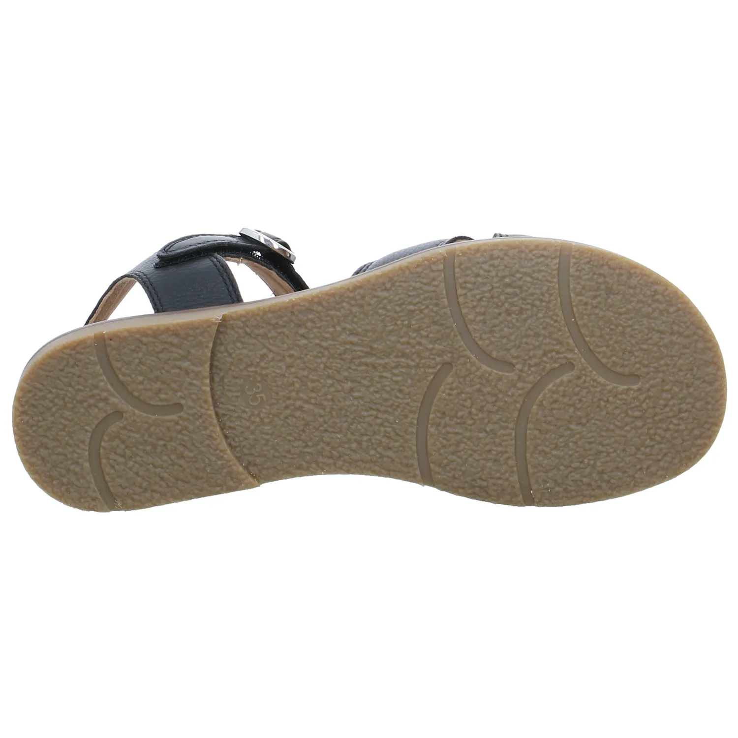 SUPERFIT Mädchen-Sandale Schwarz Leder  Sommerschuh