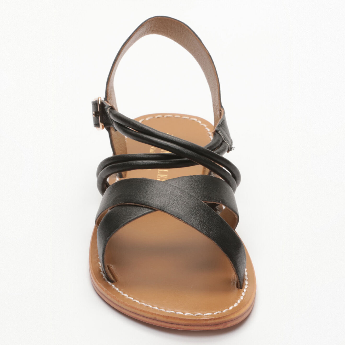 Les Bagatelles Sandales en Cuir Isabelle noir/marron