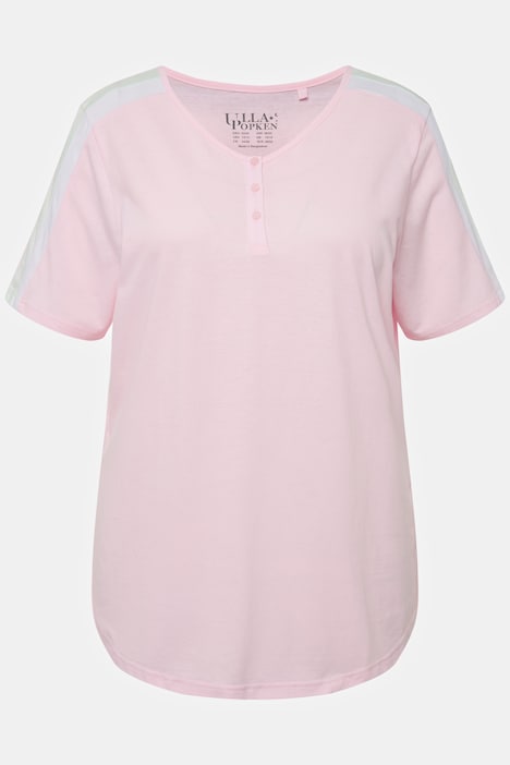 Pyjama, Schmuckstreifen, Rundhals, Halbarm