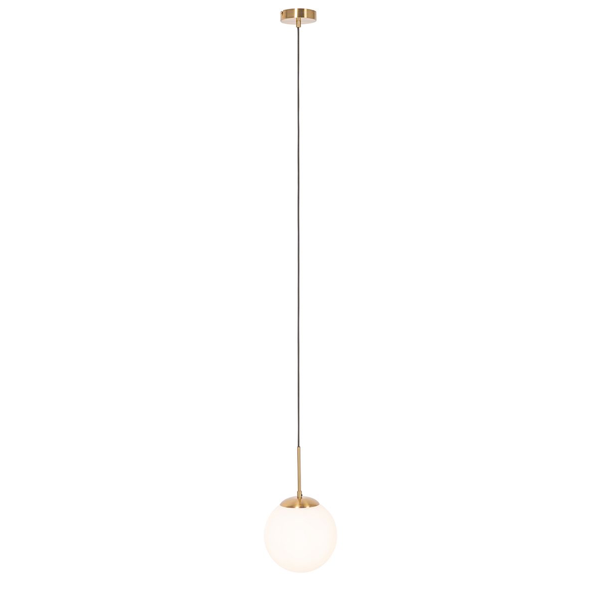 Art Deco hanglamp goud met opaal glas - Flore