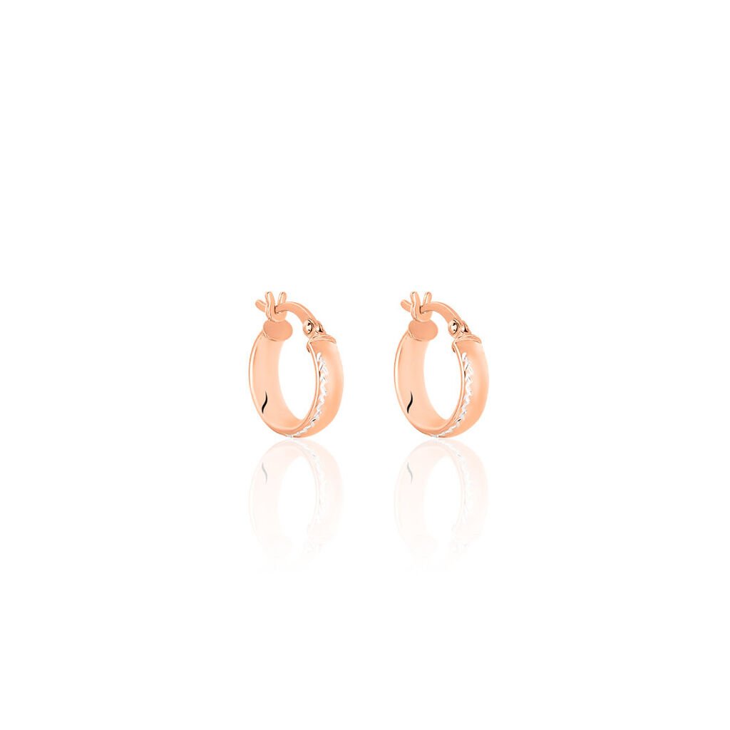 Créoles Argent Rose Ava