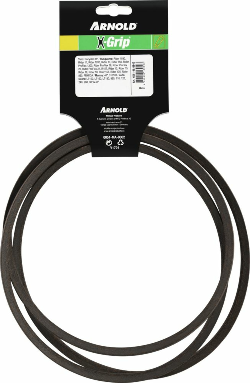 Courroie trapézoïdale x-grip v de type 4l840