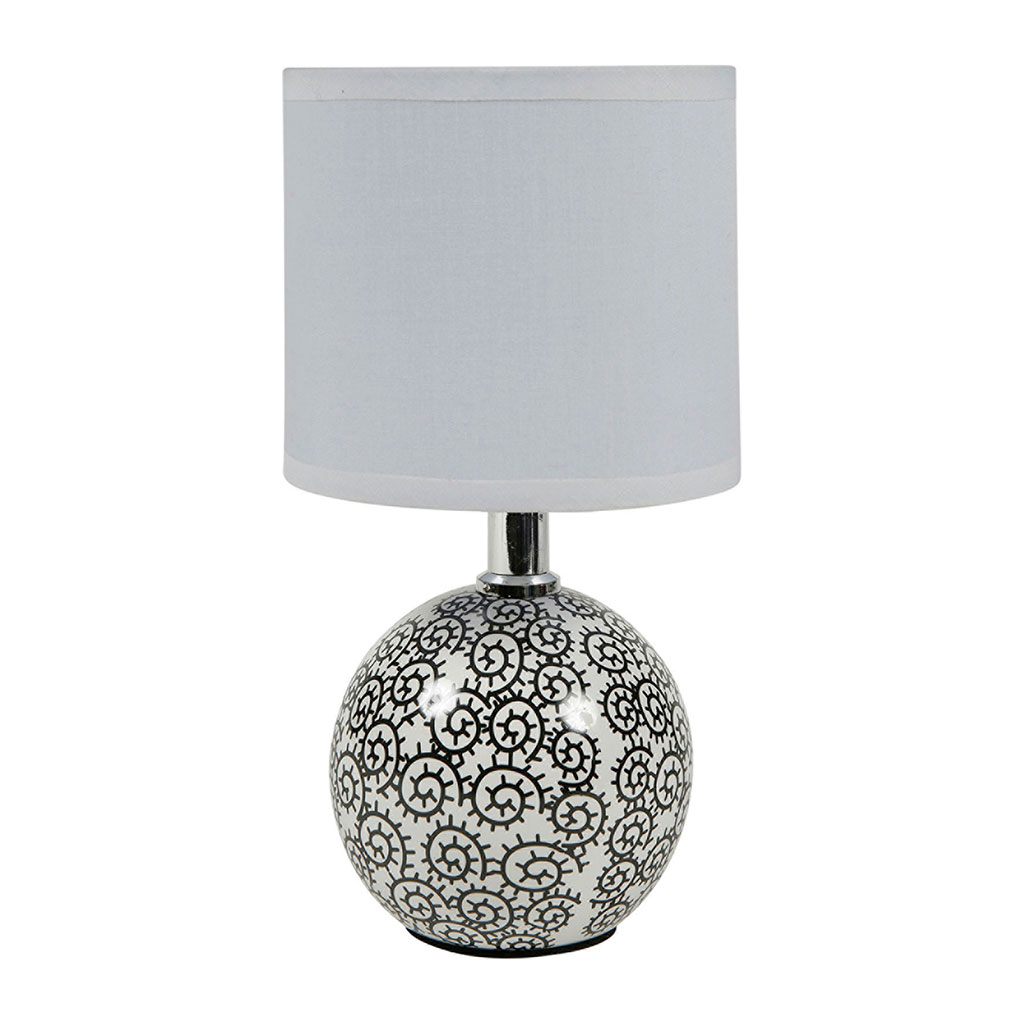 Lampe céramique boule HIVER H 28cm