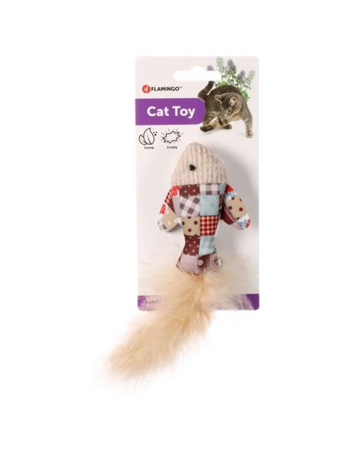 Flamingo Vinta Vis + Veer - Kattenspeelgoed - Beige