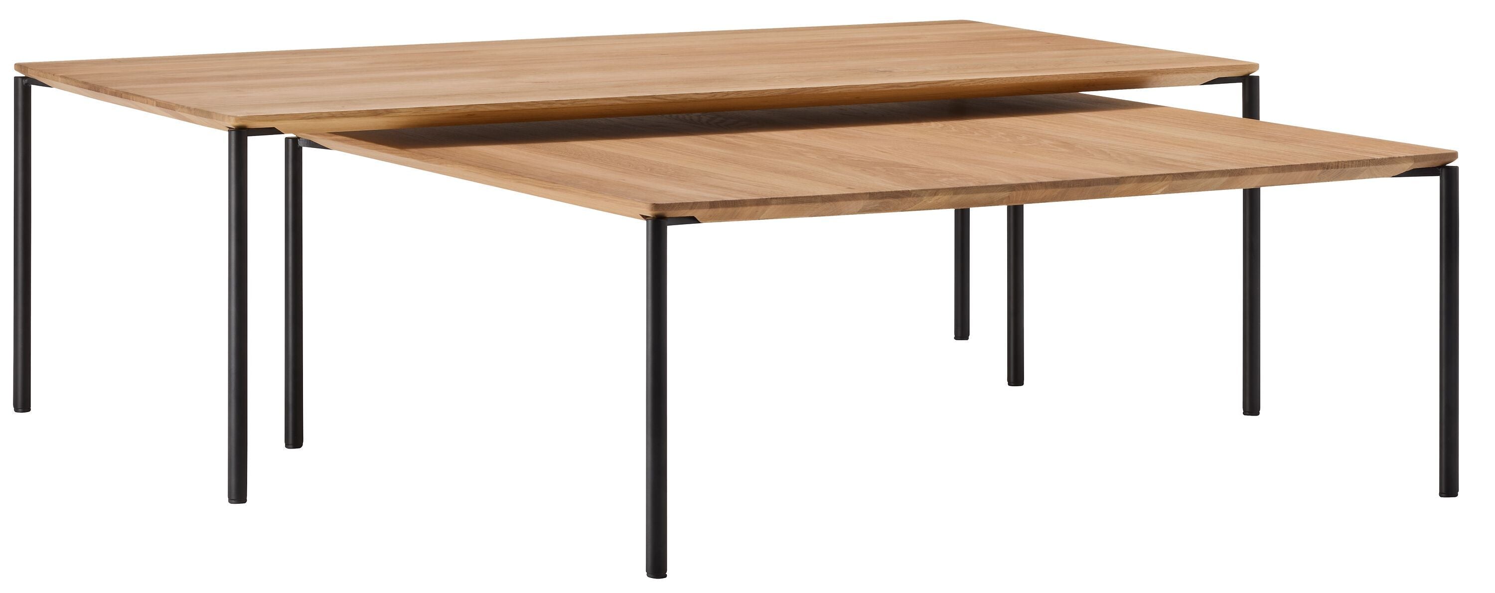 BAO Salontisch - Eiche massiv / schwarz / B: 120.0 cm x T: 70.0 cm x H: 40.0 cm