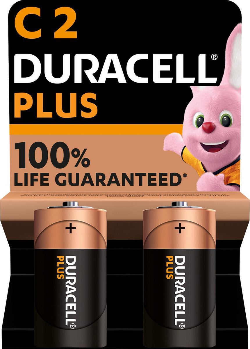 Duracell alkaline plus power C 2 stuks