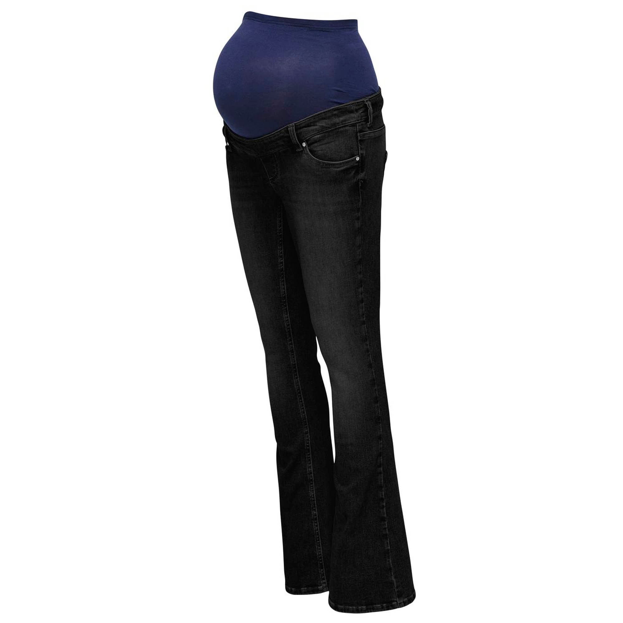 ONLY zwangerschapsjeans lang effen zwart