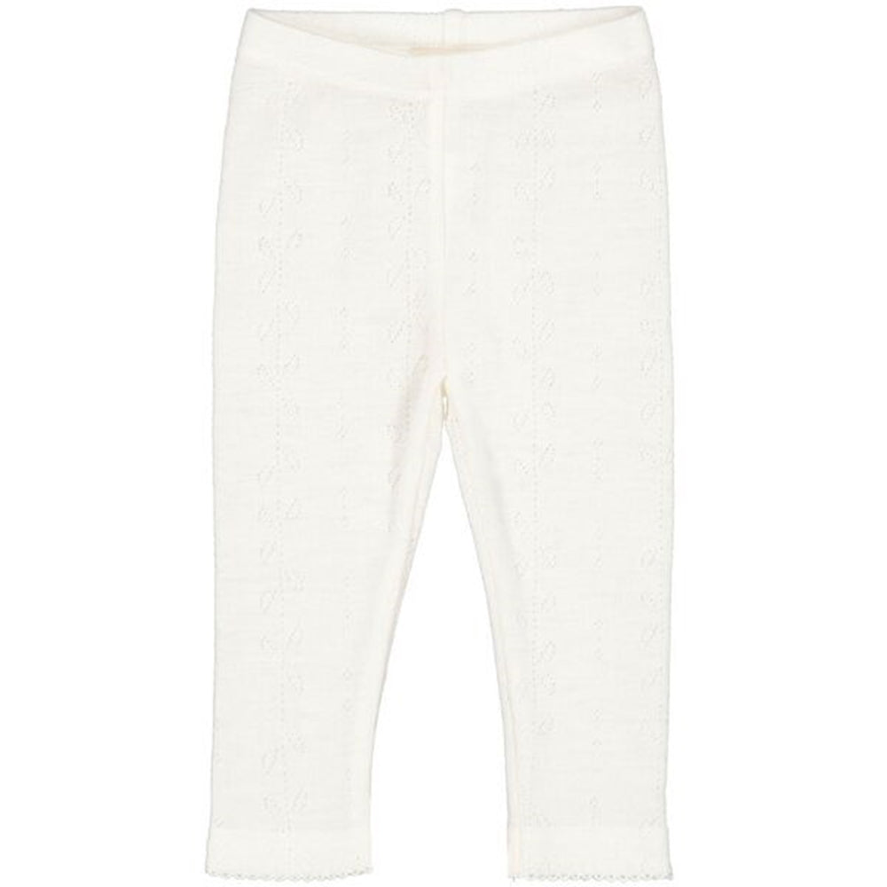 Wool Pointelle Natural Leggings - MarMar → Luksusbaby.dk