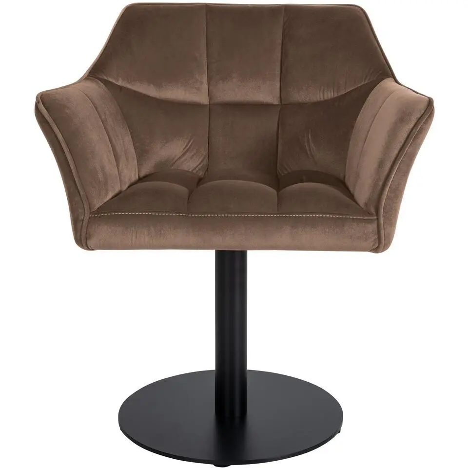 CLP Lounger Damaso zwart Frame - Fluweel - bruin