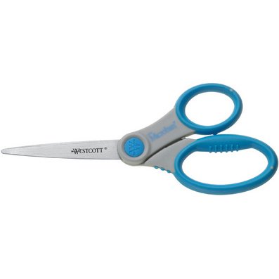 Ciseaux ambidextres bouts arrondis Westcott Microban Softgrip 15,5 cm