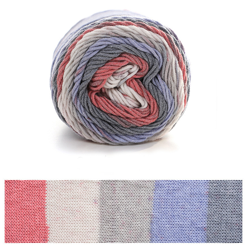 (193m) Strick Garn Wolle DIY Mercerie Zubehör zum Häkeln / Stricken mit 5 Farbtönen - Blau / Rot