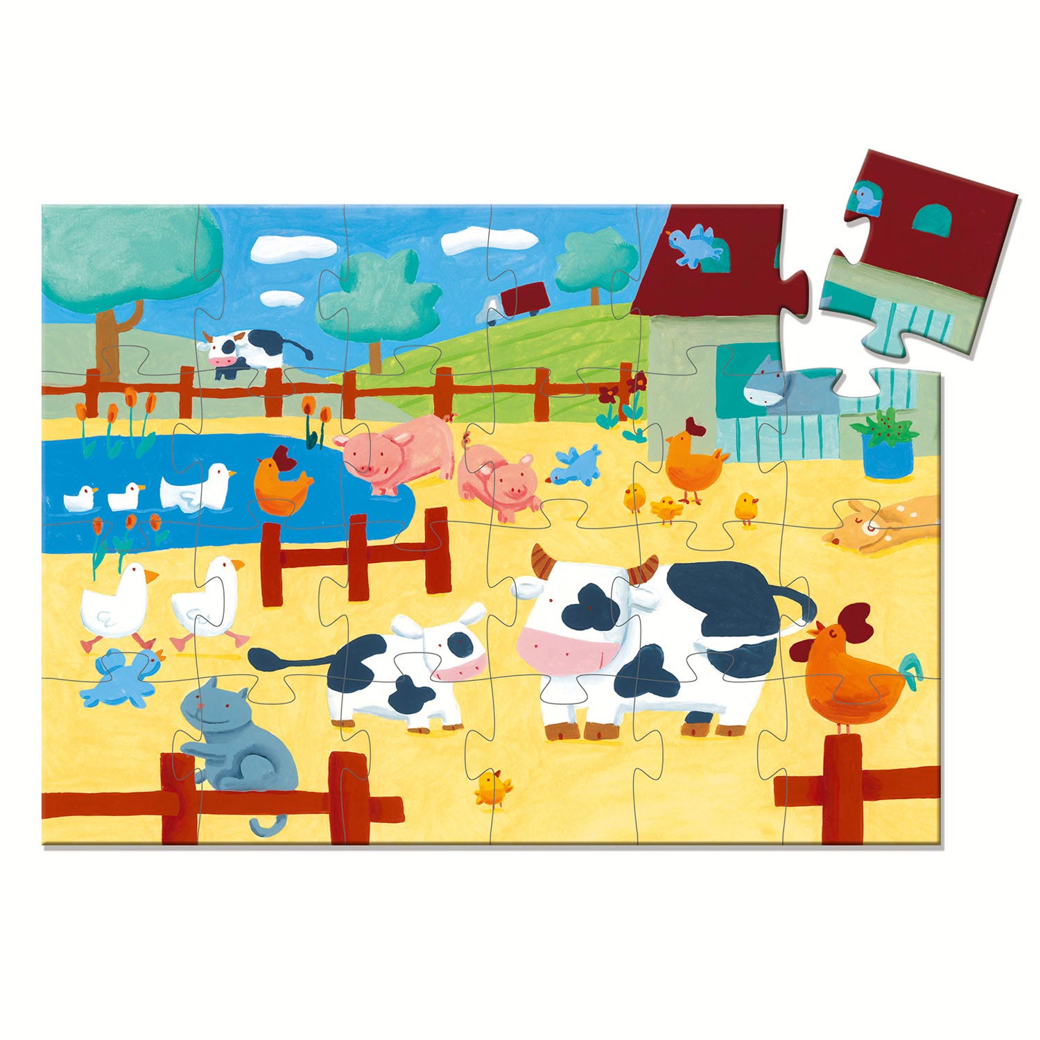 Djeco Legpuzzel Koe, 24st.