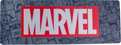 Marvel Desk Mat - Skrivebordsmåtte - Grå Rød - 30 X 80 CM