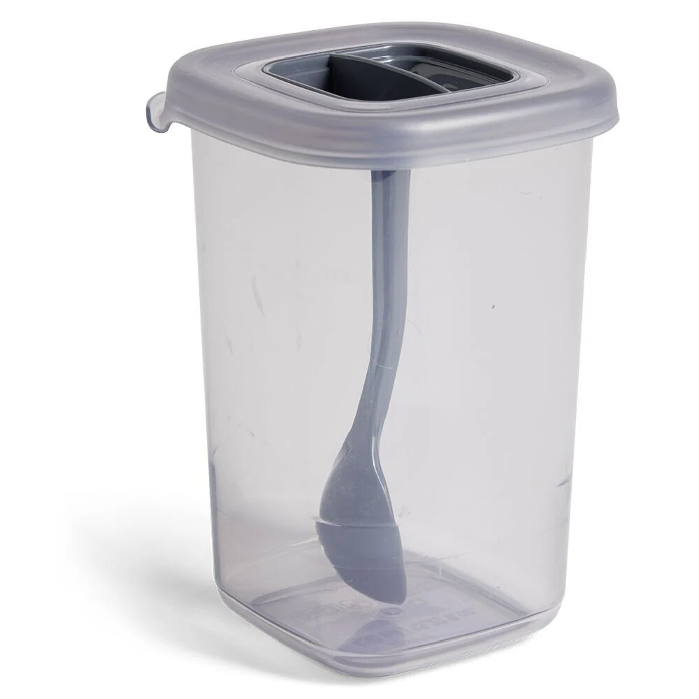 Boîte alimentaire + cuillère polypropylène gris 450mL