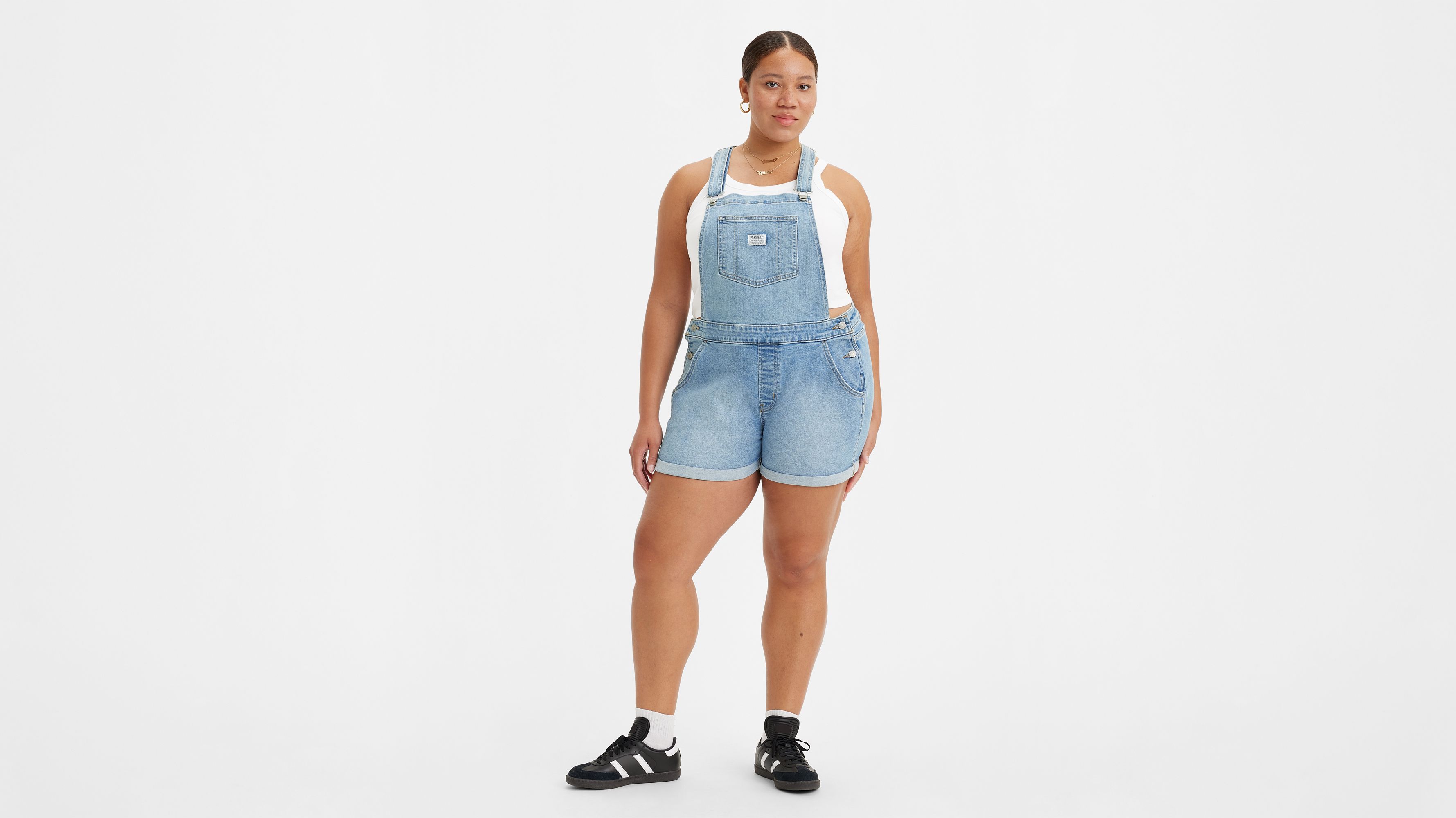 Salopette-short vintage - In The Field Plus - Bleu
