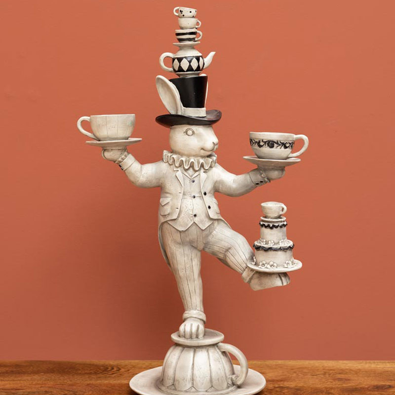 Lapin alice 3 petits pots 61x23x37cm