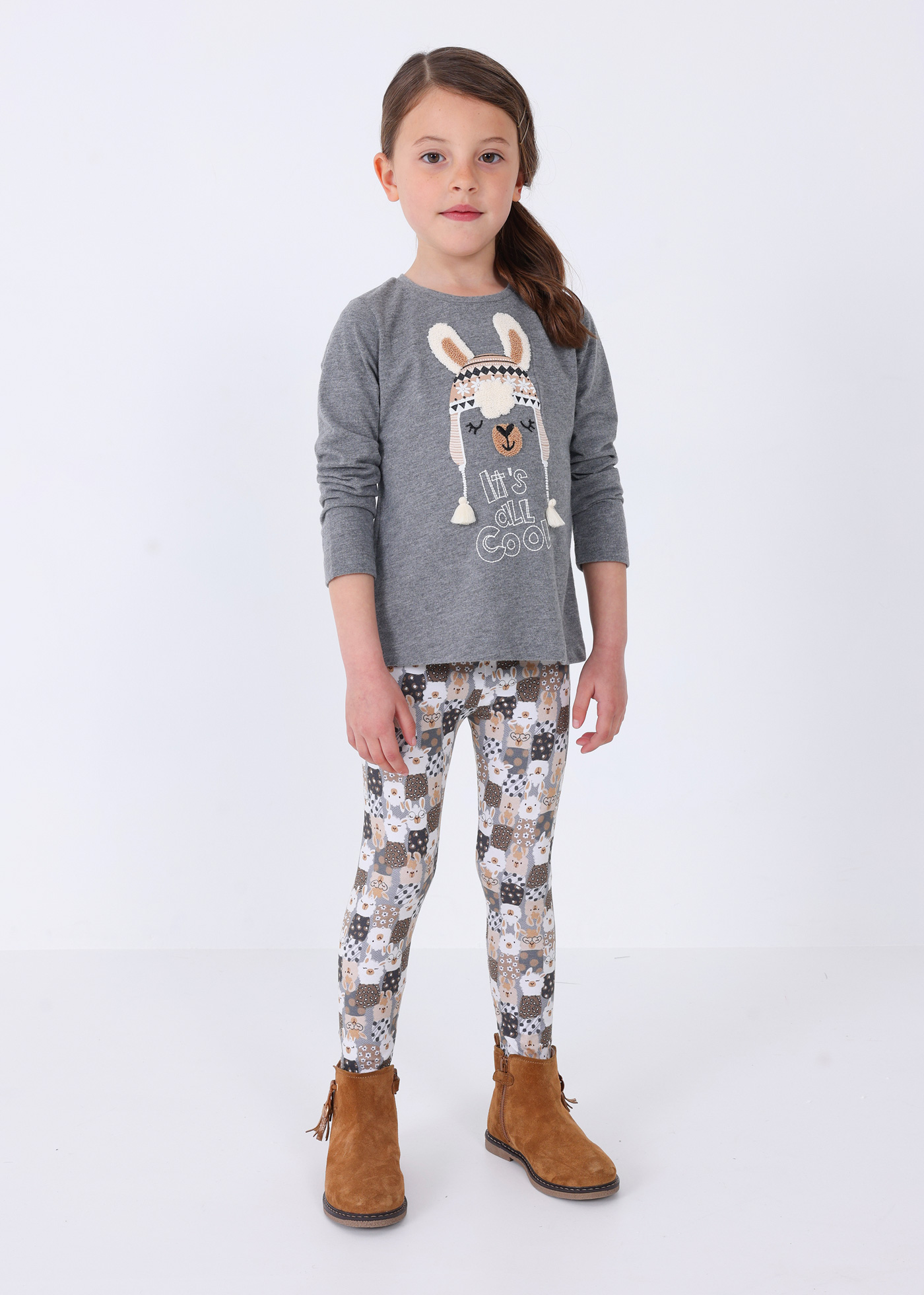 Conjunto de algodão de alta qualidade com duas peças para meninas.