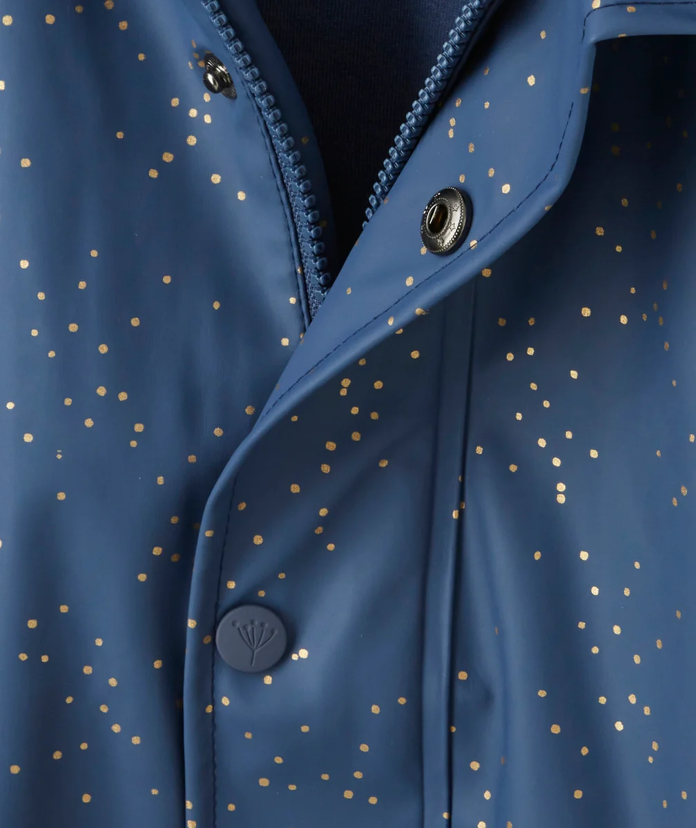 FRESKIMPERMÉABLE BLEU AVEC IMPRIMÉ POIS
