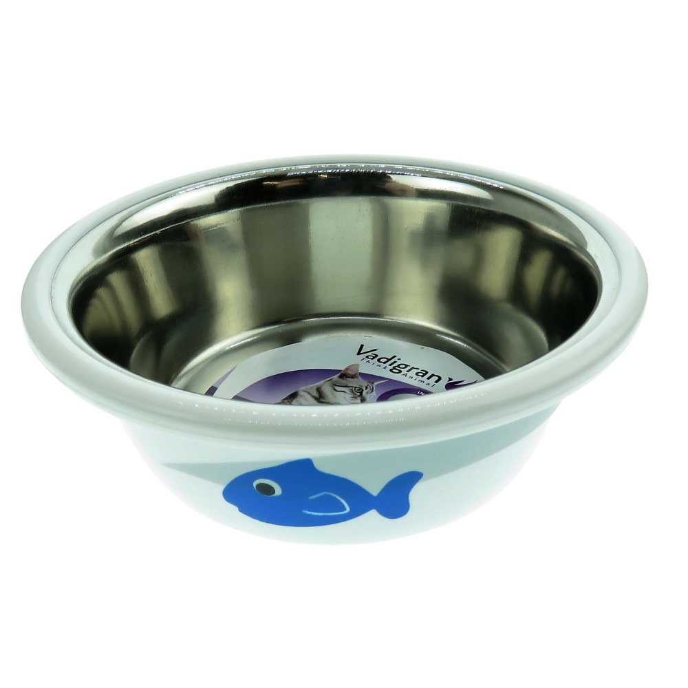 Gamelle inox poisson, ø 11 cm, couleur aléatoire, pour chat