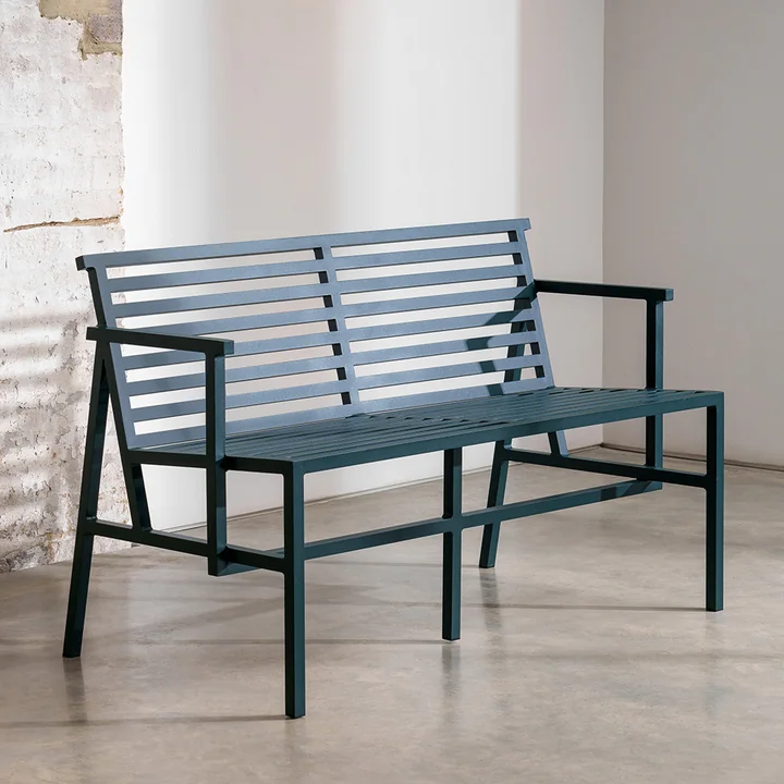 NINE - 19 Outdoors Lounge Gartenbank 145 x 70 cm, schwarz (RAL 9011)