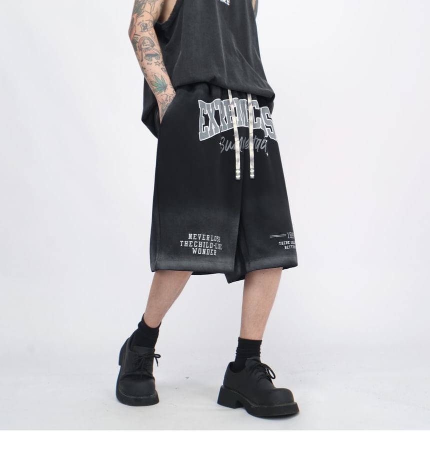 Derbundy - Wijde shorts met hoge taille en letters