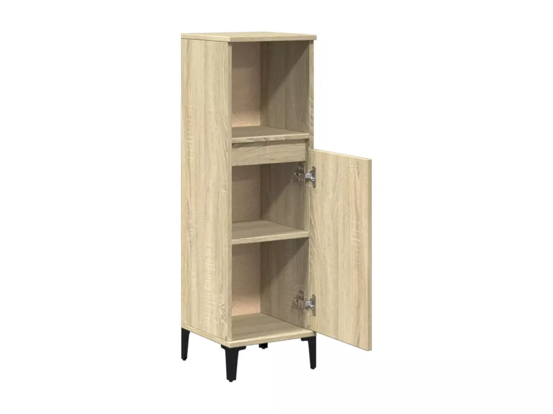 Armoire salle de bain chêne sonoma 30x30x100 cm