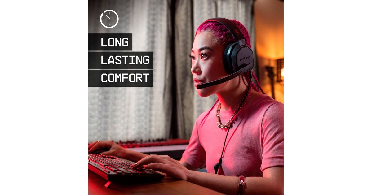 ASTRO GamingA10 headset over-ear gaming headset  (Zwart/rood, Pc, PlayStation 4, Xbox One)