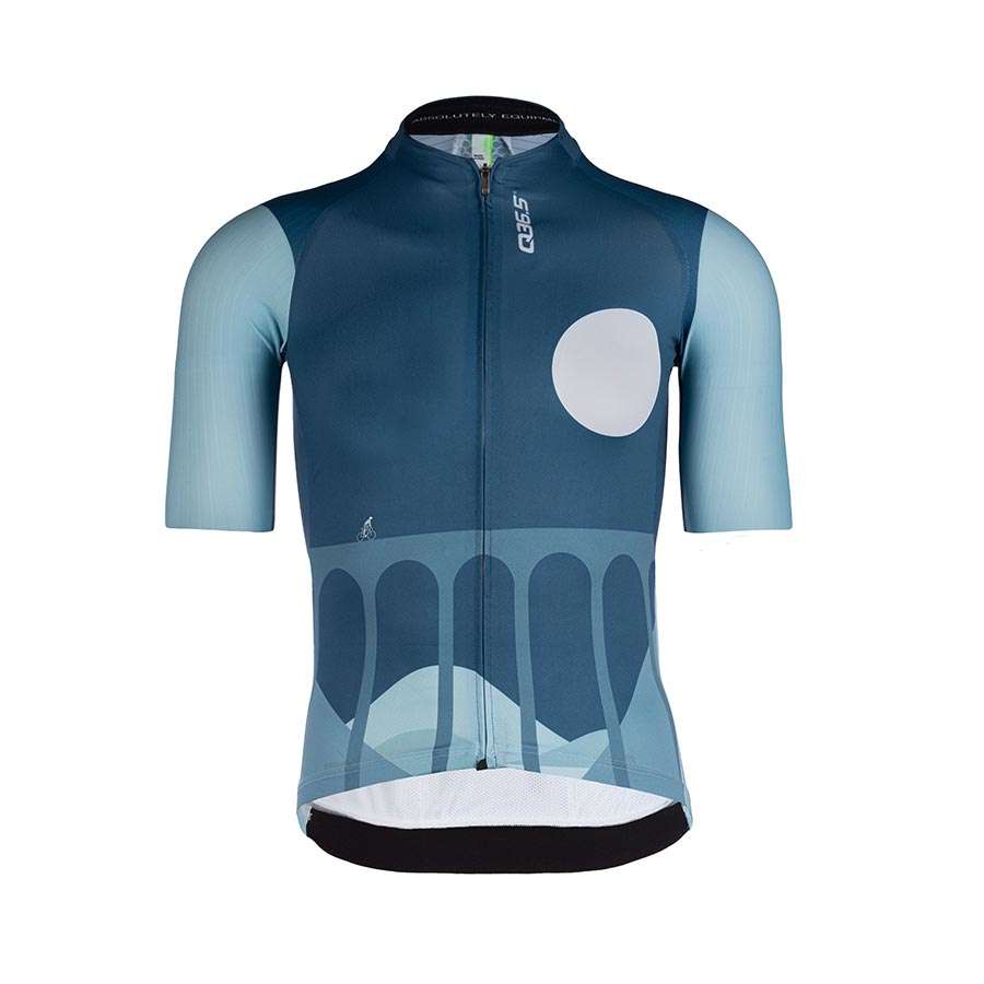 Q36.5 R2 Globe Trotter Fietsshirt Korte Mouwen Blauw Heren