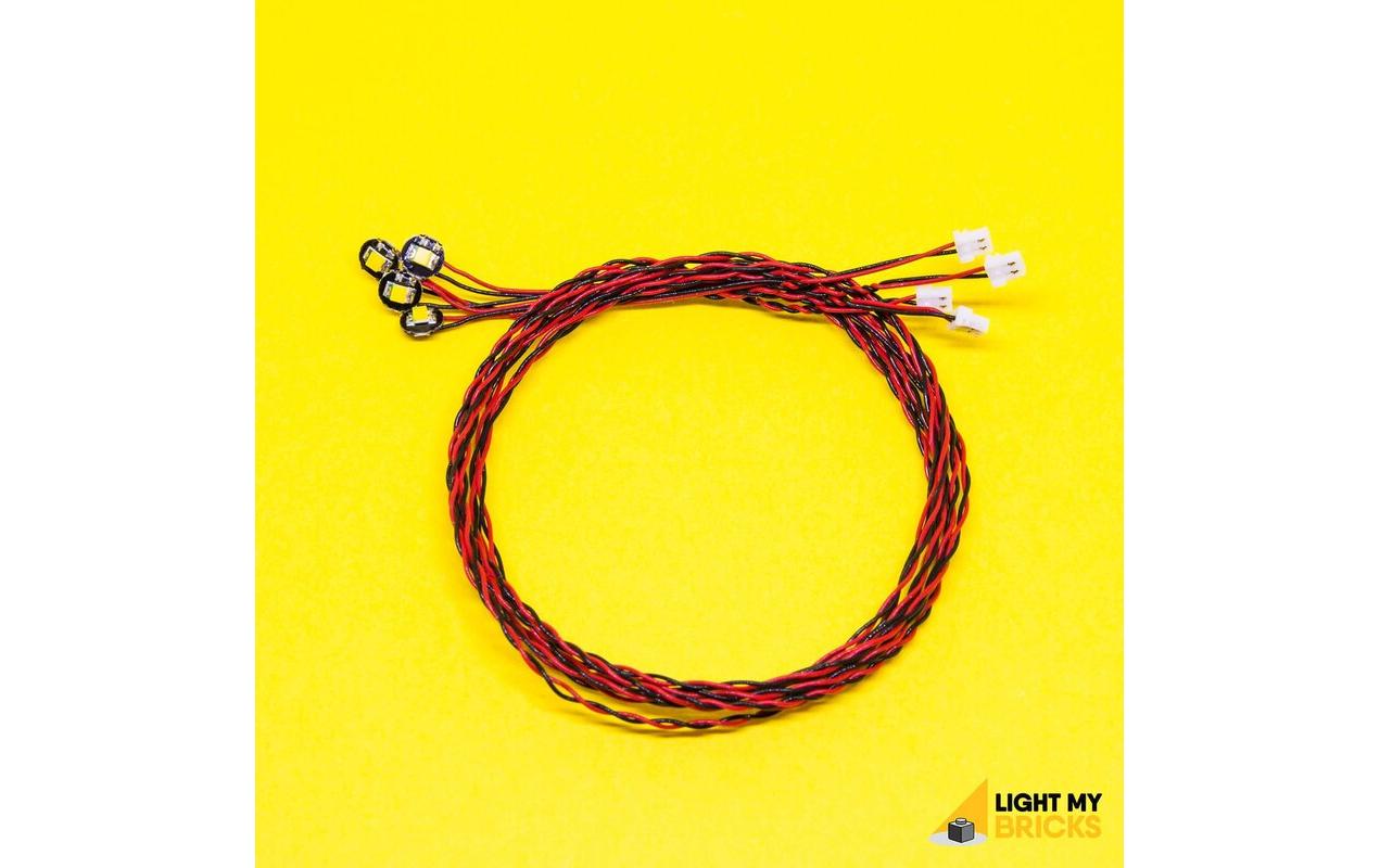 Zubehör Light My Bricks Bit Lights Cool White 30 cm 4er PackGrünes Bit-Licht mit Kabel