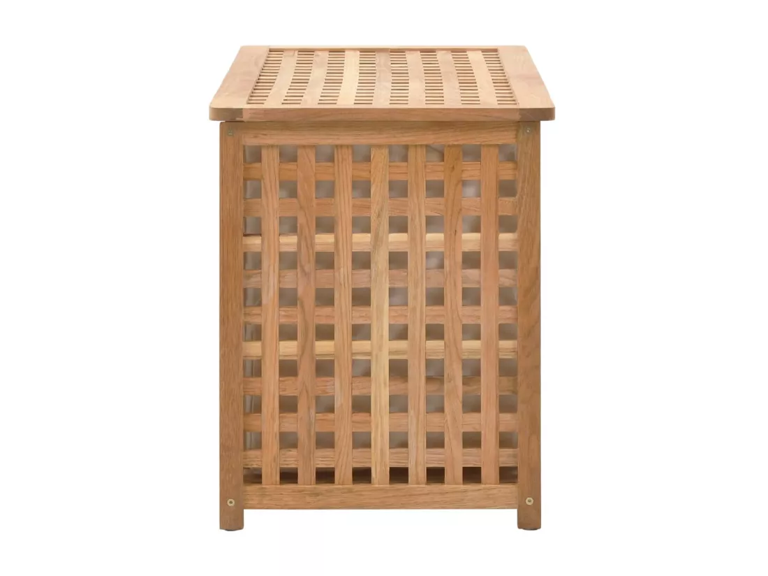 Coffre de blanchisserie 77,5x37,5x46,5 Bois massif de noyer
